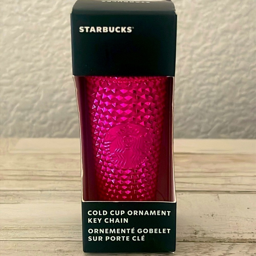 Starbucks Sangria Studded Key Chain/Ornament. - Picture 3 of 6